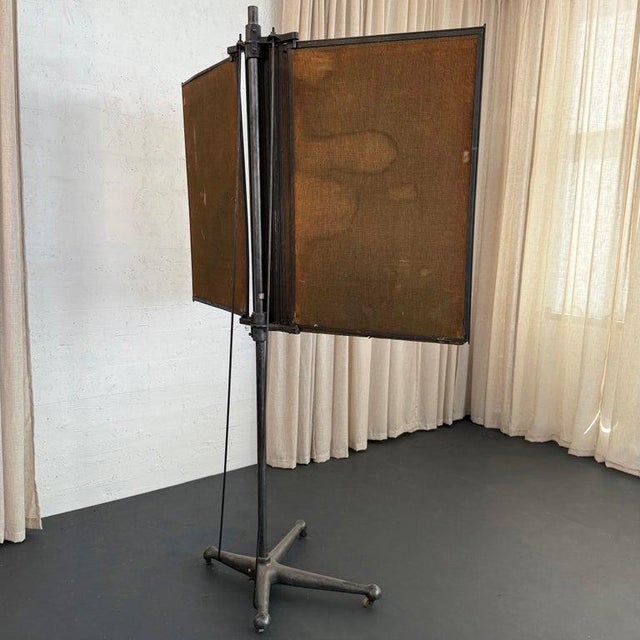 1940s Industrial Steel Swinging Multi-Panel Presentation Stand For Sale In New York - Image 6 of 9