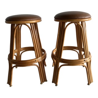 Vintage Coastal Bar Stools - a Pair For Sale