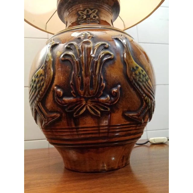 1960s Majolica Lamp from Zaccagnini, Italy, 1960s For Sale - Image 5 of 7