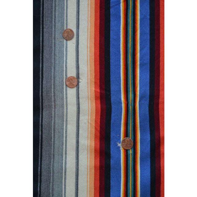 1910 Antique Black Striped Wool Throw Blanket - For Sale - Image 10 of 13