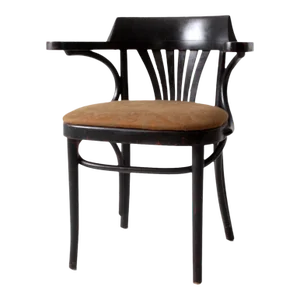 Vintage Bentwood Chair With Upholstered Seat