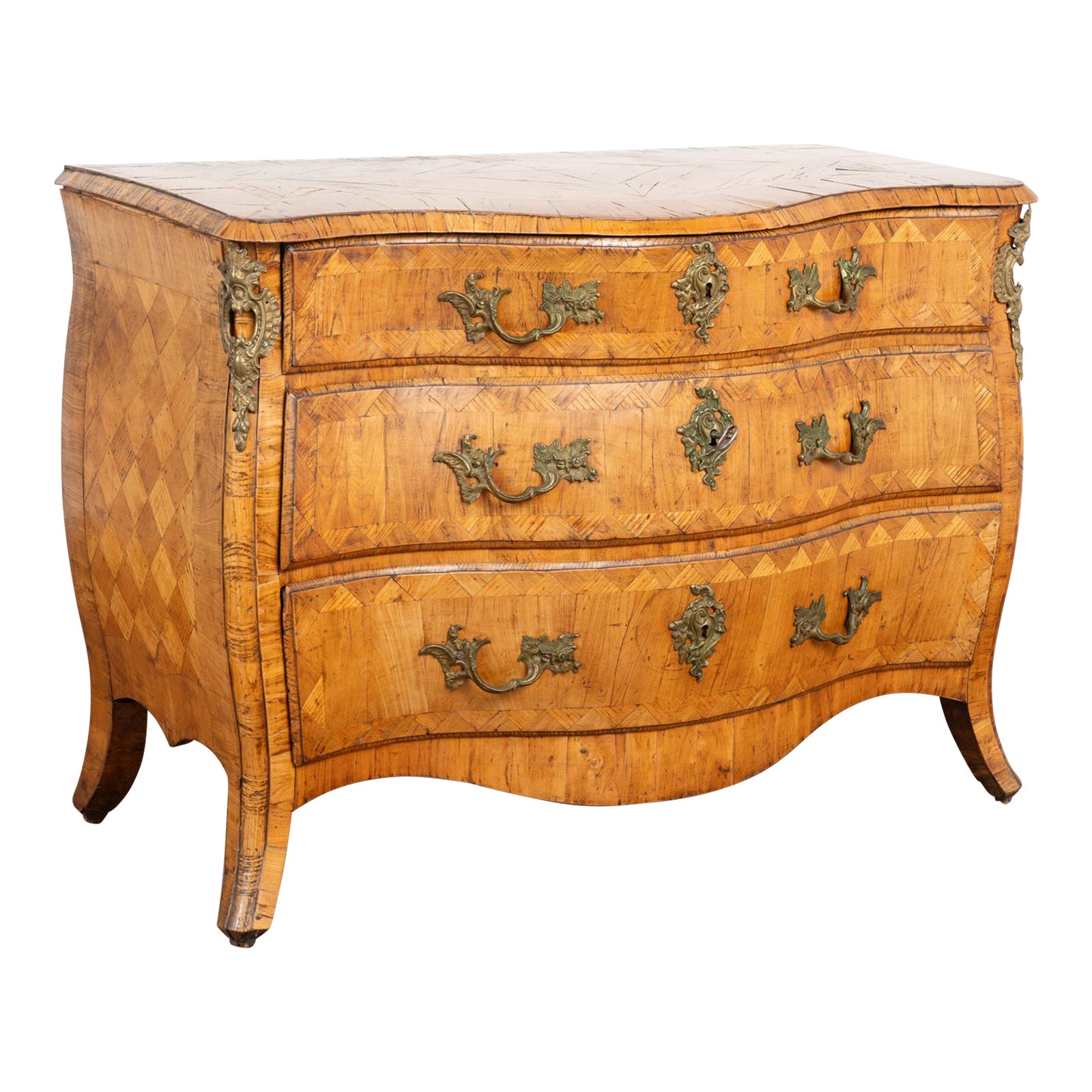 Swedish Rococo Marquetry Bombay Commode, Circa 1750-70 | Chairish