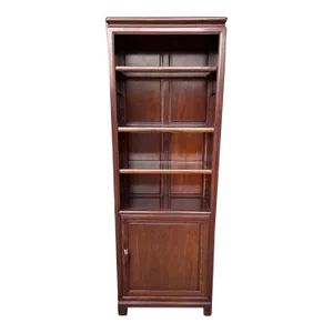 Mid 20th Century Hand-Carved Chinese Solid Rosewood Bookcase or Display
