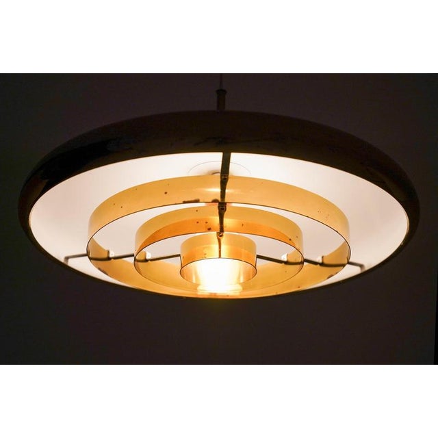 Brass Pendant attributed to Eje Ahlgren for Bergboms, Sweden, 1960s For Sale - Image 9 of 15