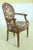 French Pair French Louis XV Style Floral Upholstered Armchairs For Sale - Image 3 of 10