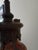 1990s Tuscan Marbled Amber & Bronze Scroll Table Lamp — Old World Revival For Sale - Image 16 of 17