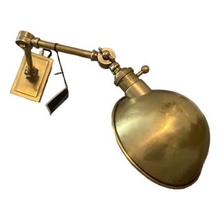 Robert Abbey Contemporary Brass Swing-Arm Wall Sconce – New in Box For Sale