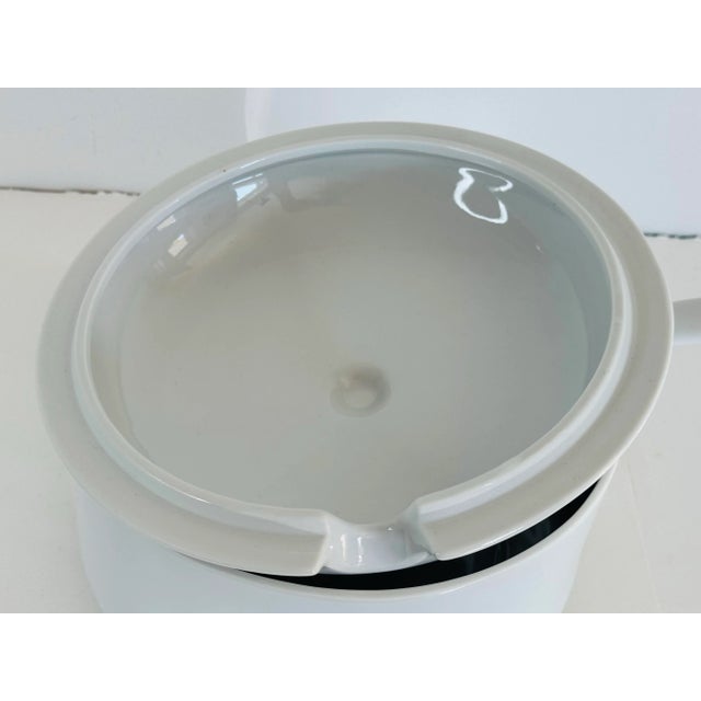 1980s White Ceramic Covered Soup Tureen With Ladle For Sale - Image 4 of 6