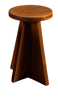 Modernist Wood Stool, 1950s