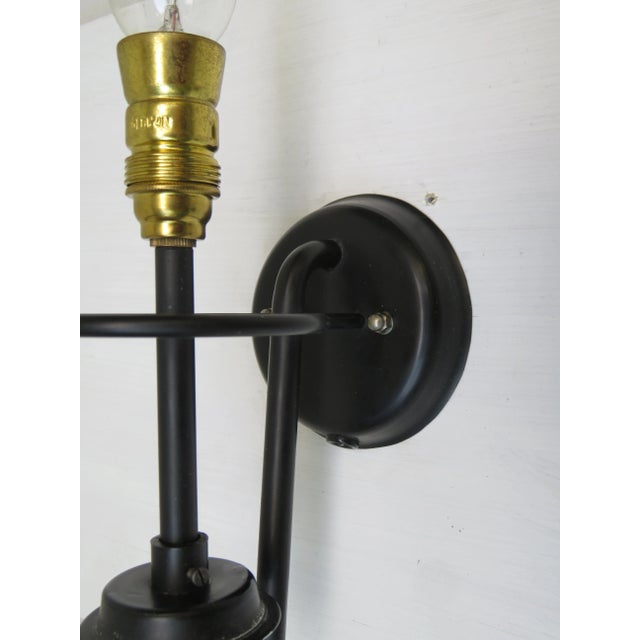 Italian Black Glass Wall Lights, 1950s, Set of 2 For Sale - Image 13 of 18