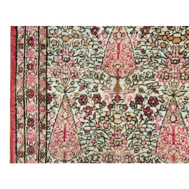 Early 20th Century Persian Lavar Kirman Rug For Sale - Image 4 of 15