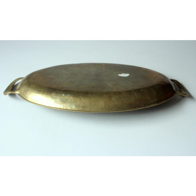 Solid Brass Design Serving Tray by Collini/Austria Handmade and Marked Vintage For Sale - Image 6 of 8