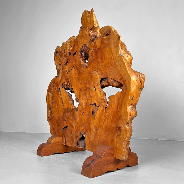 Japanese Keyaki Zelkova Root Wood Decoration, 1900s For Sale - Image 9 of 15