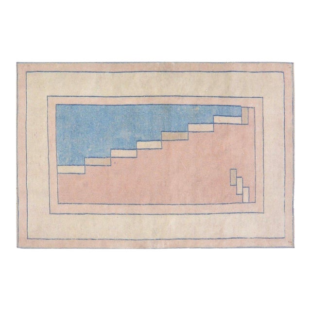 Vintage Turkish Anatolian Hand Knotted Wool Rug, 2'8''x4'2'' For Sale