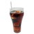 Fun and highly realistic faux iced cola drink prop presented in a classic tall glass tumbler with a translucent straw....