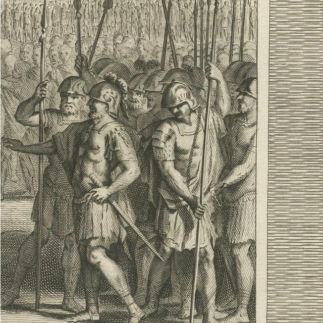 Pieter Mortier, Achan Punished and Joshua Commands the Sun to Stand Still, 1700, Engraving For Sale - Image 4 of 12