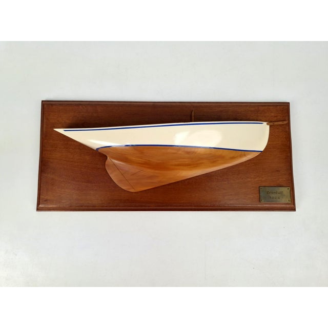 Handcrafted Half-Model of the Le Dourduff-en-Mer Decorative Boat Half Hull Plaque, 1990s For Sale - Image 10 of 10