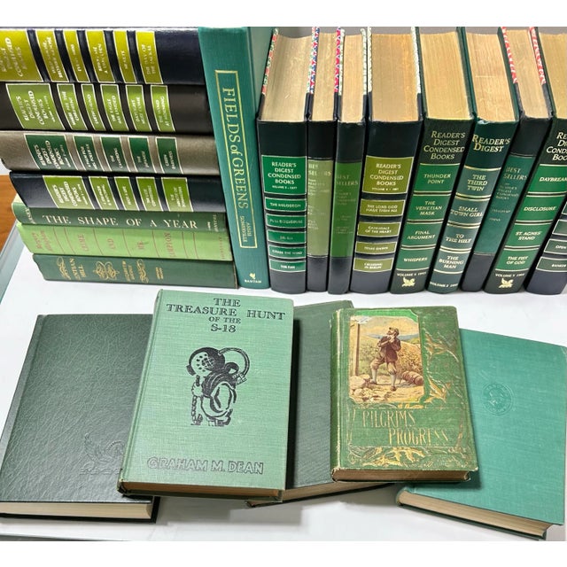 1970s Green Decorative Books for Staging Library - Set of 22 For Sale - Image 5 of 9