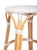 Tobias 24 in. Seat Height Round Rattan Backless Counter Stool, Glossy White/ Natural Rattan Frame For Sale In Chicago - Image 6 of 8