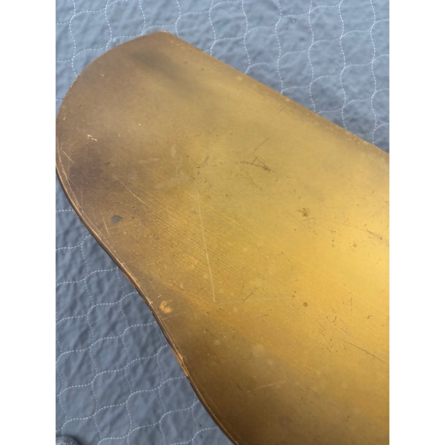 Wood Mid 20th Century Syroco Wood Gold Demilune Ornate Curved Wall Shelf For Sale - Image 7 of 11