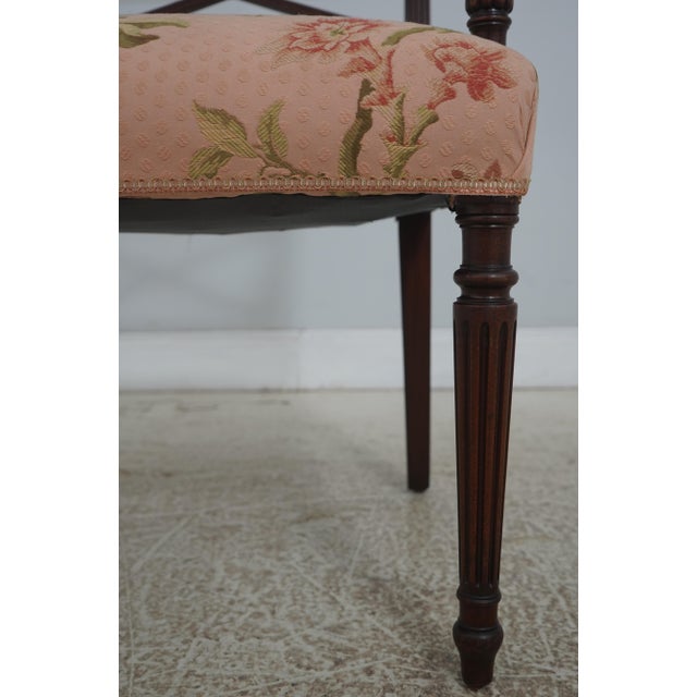 Set of 8 Antique Sheraton Mahogany Dining Room Armchairs For Sale - Image 11 of 18