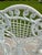 Late 19th Century Late 19th Century Victorian White Wicker Rattan Desk Side Vanity High Back Portrait Chair For Sale - Image 5 of 12