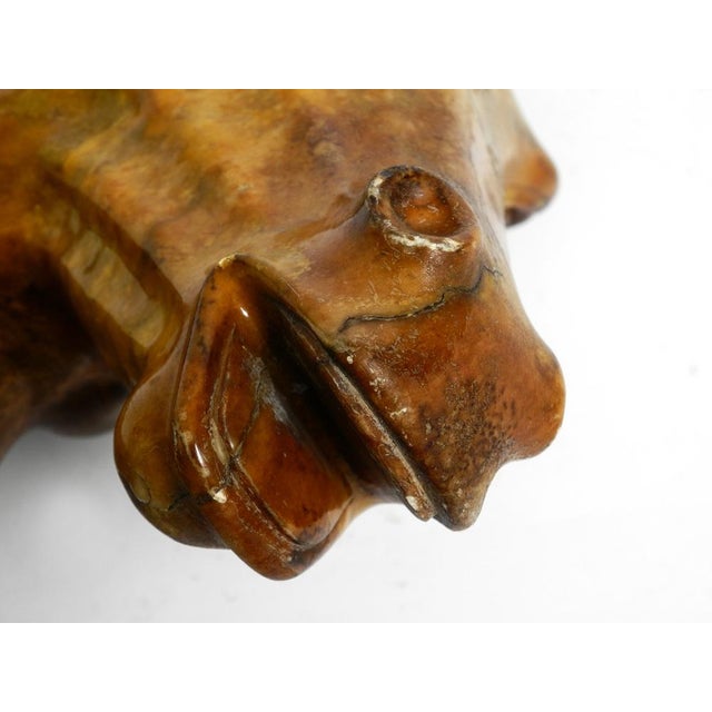 Large Horse Head Sculpture in Brown Soapstone, 1960s For Sale - Image 9 of 18