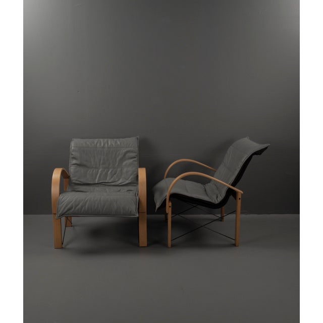 Metal This vintage Scandinavian armchair from the 1980s combines clean Mid Century influences with a relaxed lounge...