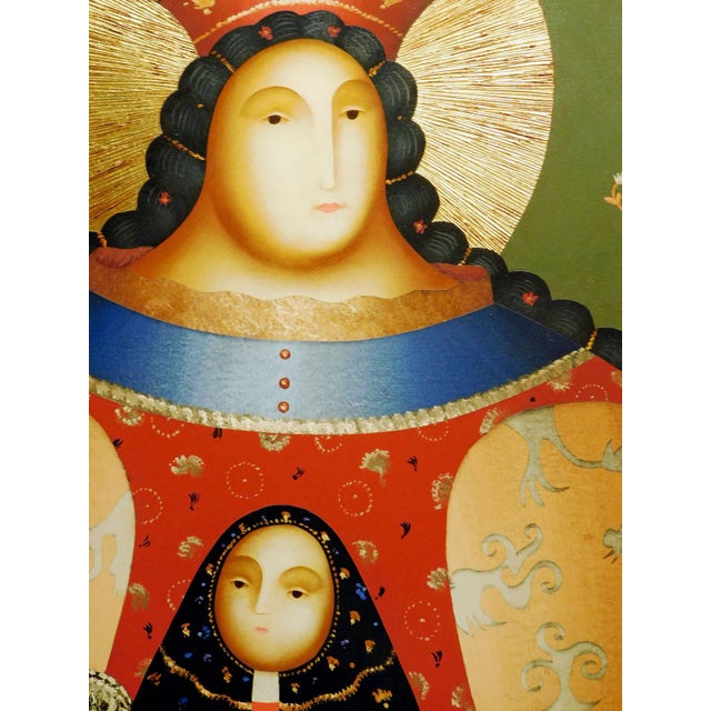 Anton Arkhipov Madonna Christ Original Painting on Canvas Artist Framed Listed For Sale - Image 9 of 11