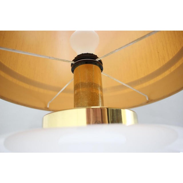 Large Glass and Brass Table Lamp, Italy, 1970s For Sale - Image 6 of 18