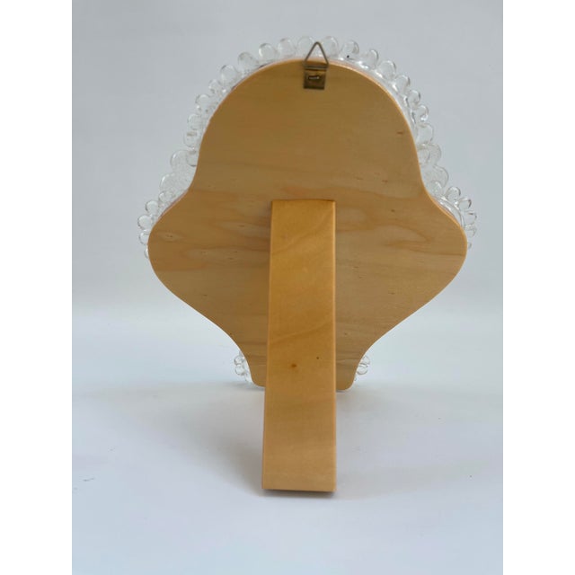 Simply stunning Italian Venetian wall or table mirror composed of separate handmade glass elements with attached flowers....