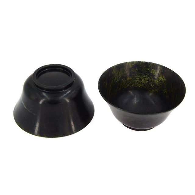 19th Century Chinese Jade Bowls, Set of 2 For Sale - Image 3 of 5
