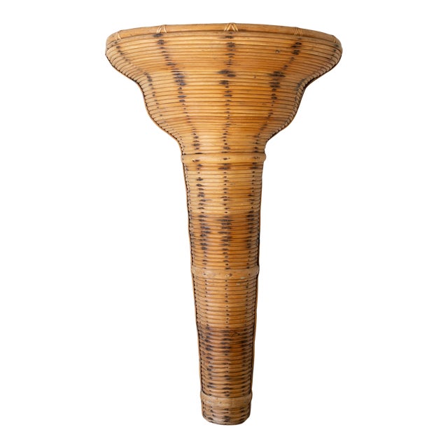 1980s Pencil Reed Wall Vase Sculpture For Sale