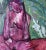 1970s Vintage Mid Century Modernist Figurative Abstract Painting of a Nude With a Rabbit For Sale - Image 5 of 8