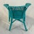 Vintage Coastal Boho Chic Turquoise Painted Wicker Chair. For Sale - Image 6 of 10