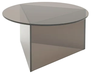 Clear Glass Prisma Circle 80 Coffe Table by Sebastian Scherer