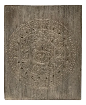 Antique Carved Teak Wood Panel