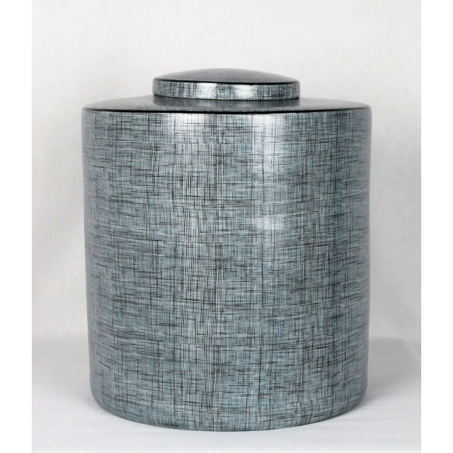 Black & Gray Porcelain Box by François Bernard, 1990s For Sale - Image 3 of 12