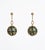 Mid Century Jade and 14k Filigree-Caged Ball Drop Earrings. Dimensional "caged sphere" was popular in Mid-Century estate...