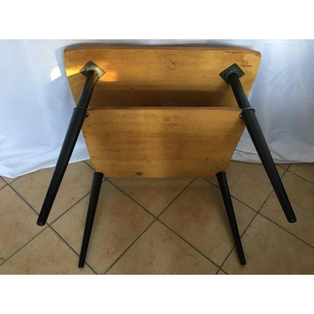 Art Deco Walnut Coffee Table with Shelf, 1970s For Sale - Image 3 of 18