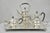 Vintage English Sheffield Edwardian Silver Plated Tea Set w/ Tilting Teapot and Large Twin Handle Tray - 7 Pc Set. Set...