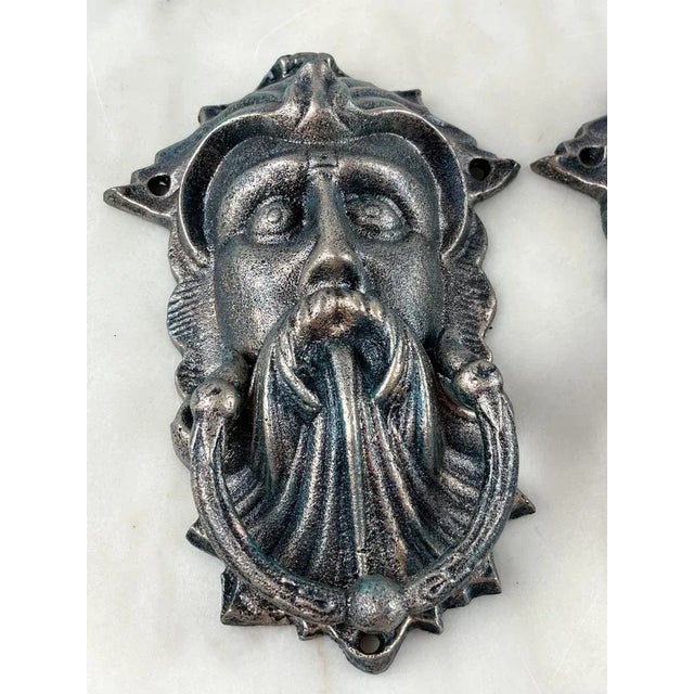 Couple of bronze door knockers, Italy, 80s Found in a warehouse, they have never been used. Intact and in excellent...