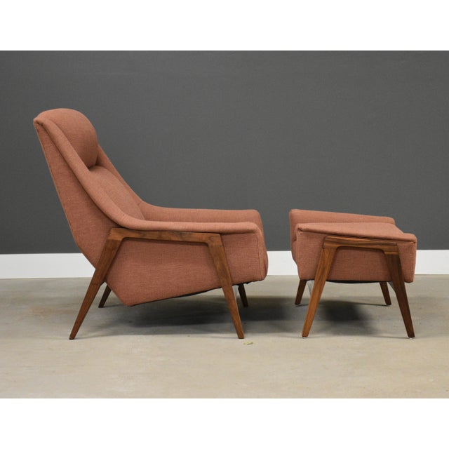 Wood Vintage Lounge Chair and Ottoman by Folke Ohlsson for Dux For Sale - Image 7 of 11