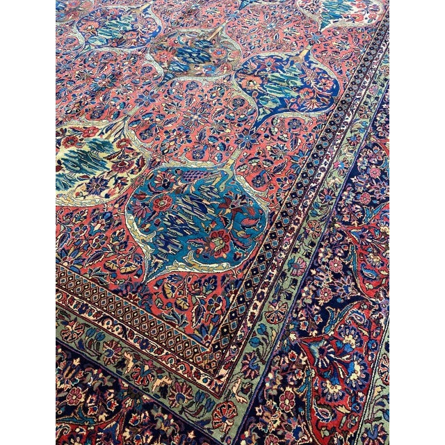 1940s 1940s Old Persian Gazvin Area Rug 11'8" X 20'8' For Sale - Image 5 of 13