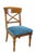 6 Early 21st Century Neoclassical Direcrtoire dining chairs. Features a cherry finished. The chairs have a contoured crest...