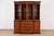 1990s Henkel Harris Georgian Carved Mahogany Lighted Breakfront Bookcase Cabinet For Sale - Image 12 of 12