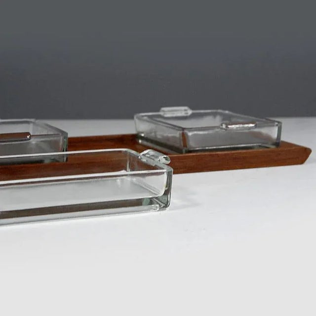 Mid-Century Modern Tekowa Tray Set with Bowls by Laurids Lonborg, 1960s, Set of 4 For Sale - Image 3 of 6