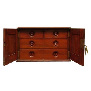 English Apothecary Cabinet with Hobbs & Co Lock For Sale