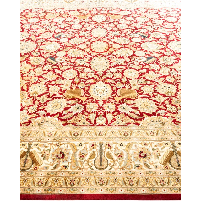 Solo Rugs Mogul, One-of-a-Kind Hand-Knotted Area Rug - Red, 9' 2" x 12' 4" For Sale - Image 4 of 8