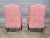 Wood Pair of Late 20th Century Southwood Mahogany Queen Anne Style Wing Chairs Silk Damask Fabric For Sale - Image 7 of 11
